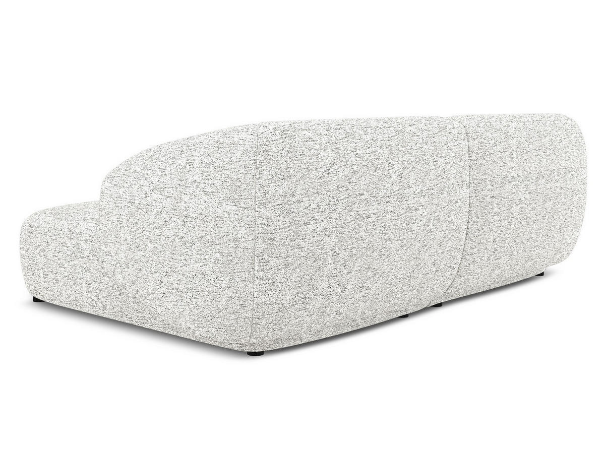 ECKSOFA rechts Strukturstoff Stoff Weiß - Beige/Schwarz, Kunststoff/Textil (230/98cm) - Makamii