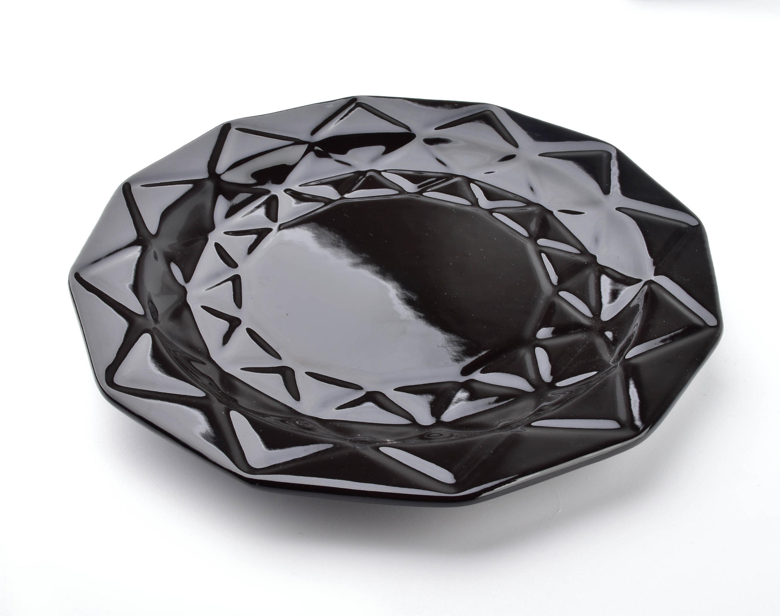 DINNERTELLER Adel Schwarz 24/24/2 cm Keramik - Schwarz, Keramik (24cm) - Mondex