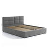 POLSTERBETT 160×200 mit Bettkasten und Lattenrost Mika HLR-22 Grau Velours - Grau, Holz (160/200cm) - Jana