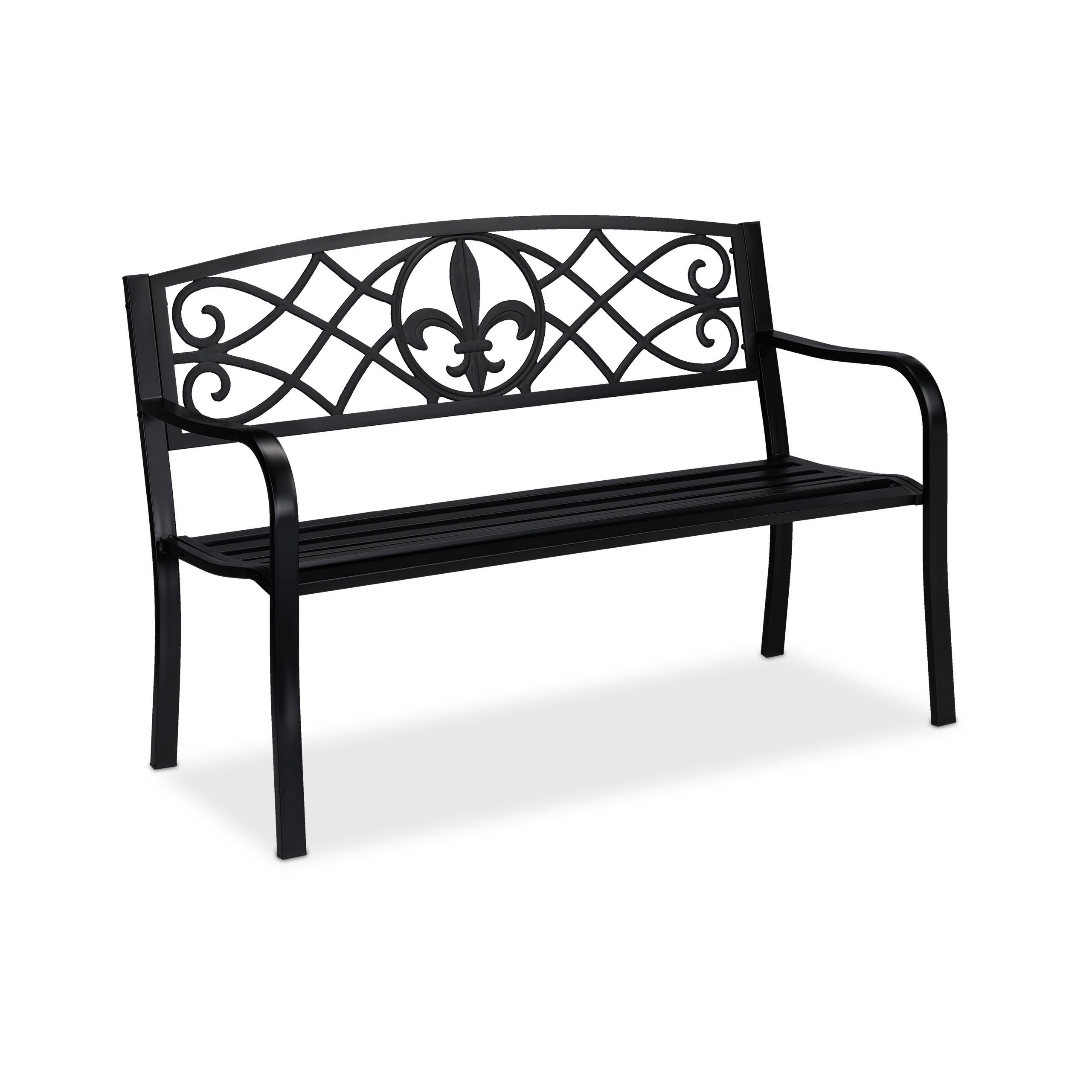 Relaxdays LAVICE Černá ocel 127 cm