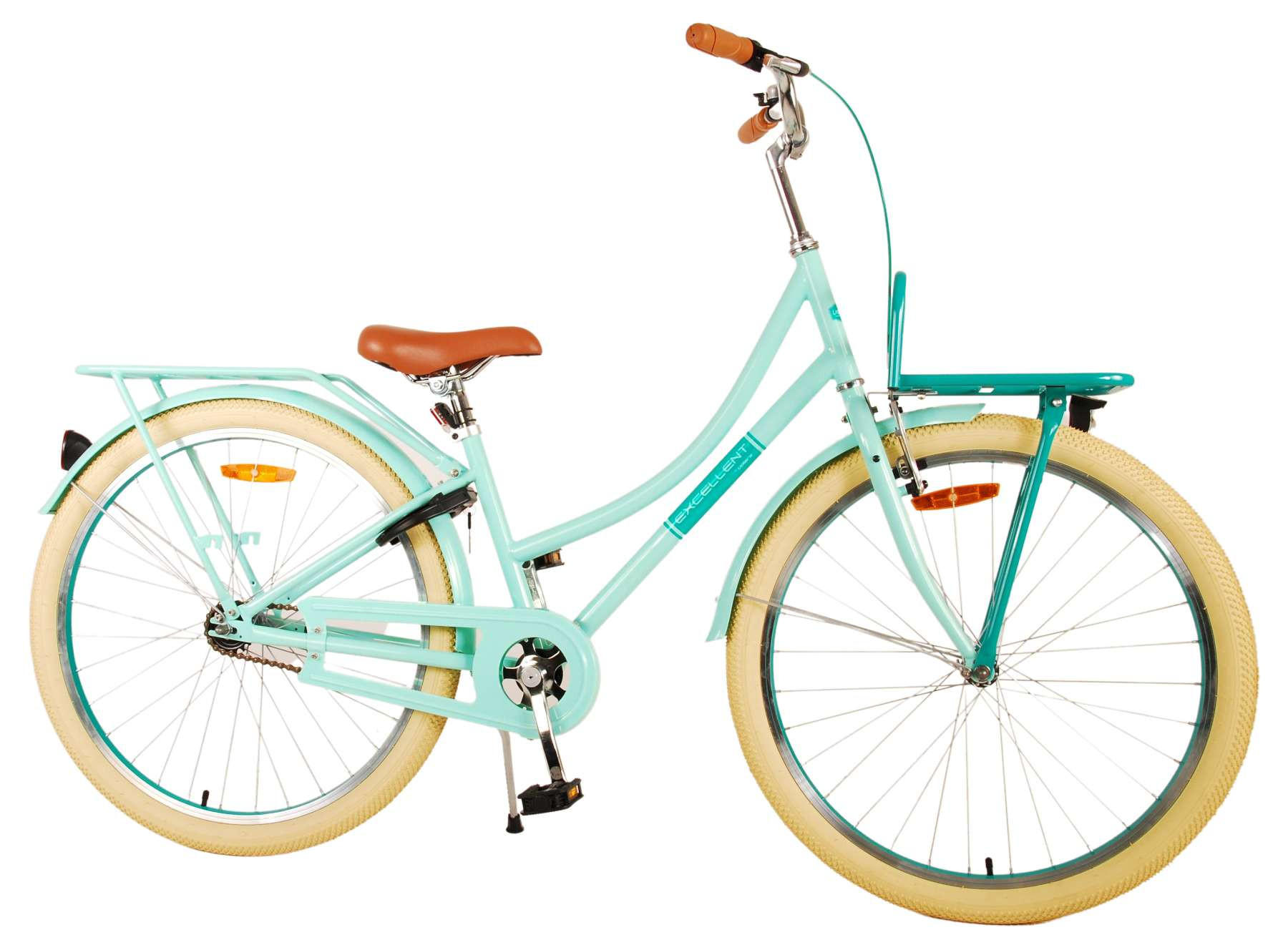 KINDERFAHRRAD Excellent - Mädchen - 26 Zoll - Rücktritt + Handbremse - Grün - Grün, Metall (77cm) - TPFSports