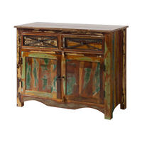 SIDEBOARD Altholz 110x45x85 mehrfarbig lackiert NATURE OF SPIRIT #130 - Multicolor, Holz (110/85/45cm) - Massivmoebel24