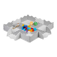 25-TLG.PUZZLEMATTE - Grau, Kunststoff (31.5/31.5cm) - Relaxdays