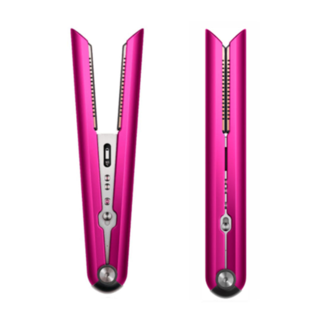 HAARGLÄTTER Corrale Fuchsia Nickel Kabellos, Glätteisen, Stylinggerät, Haarglätter, OLED Display, Ladestation, Reise Haarglätter, Lockenstyler, Beauty - Pink, Kunststoff/Metall (4.1/4.5/29.2cm) - Dyson