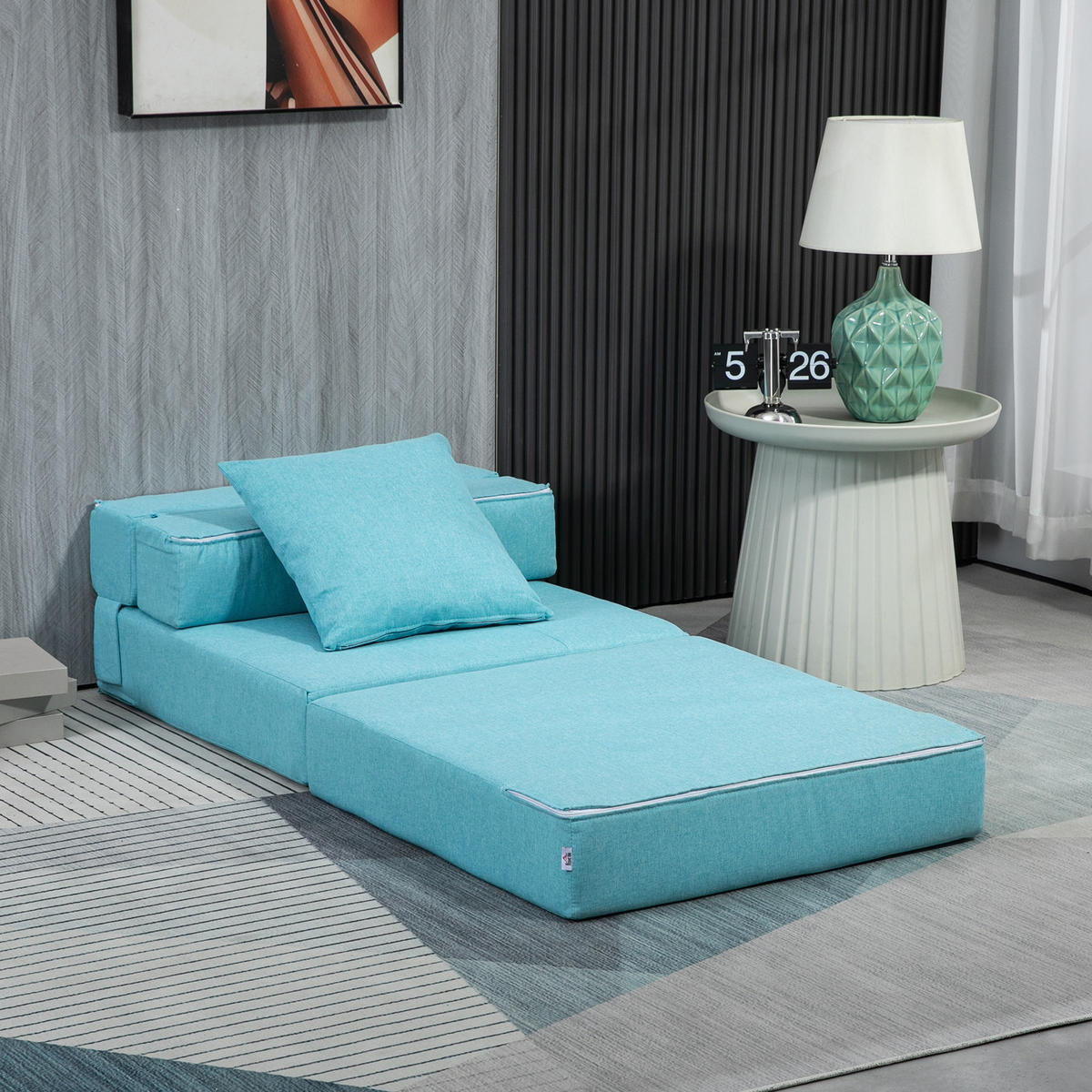 SCHLAFSESSEL, Polybaumwolle, Blau - Blau, Textil (70/61/70cm) - HOMCOM