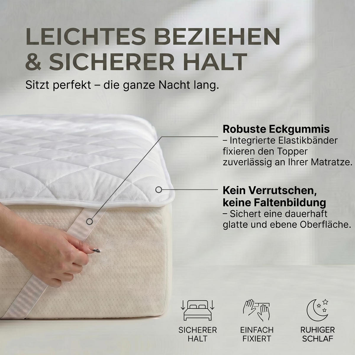 MATRATZENTOPPER kühlend 135/190 cm - Weiß, Textil - Homescapes