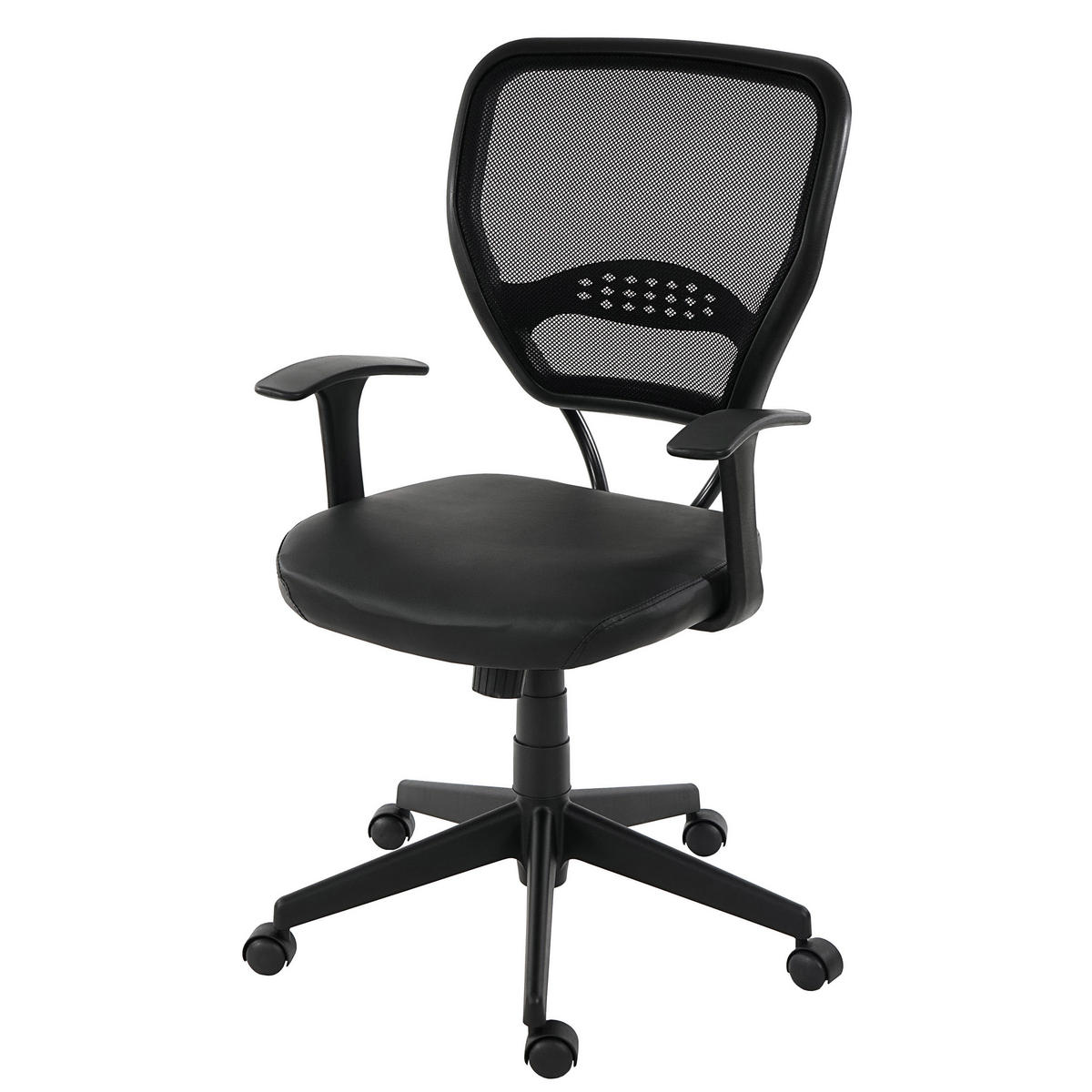 PROFI-BÜROSTUHL Schwarz - Schwarz, Textil (72/108/59cm) - MCW