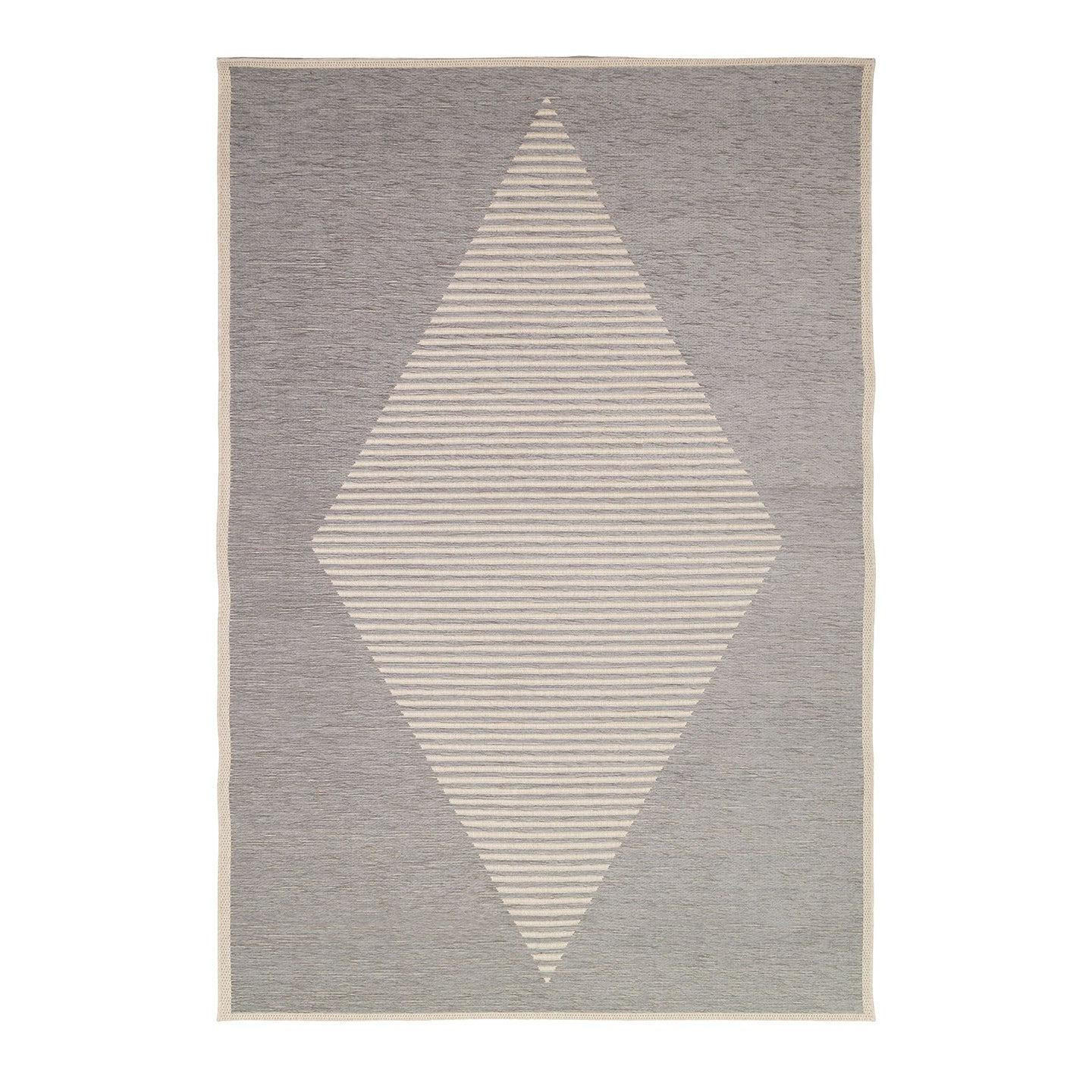 TEPPICH gewebt skandinavischer Stil grau - Grau, Textil (115/170cm) - AFK Living