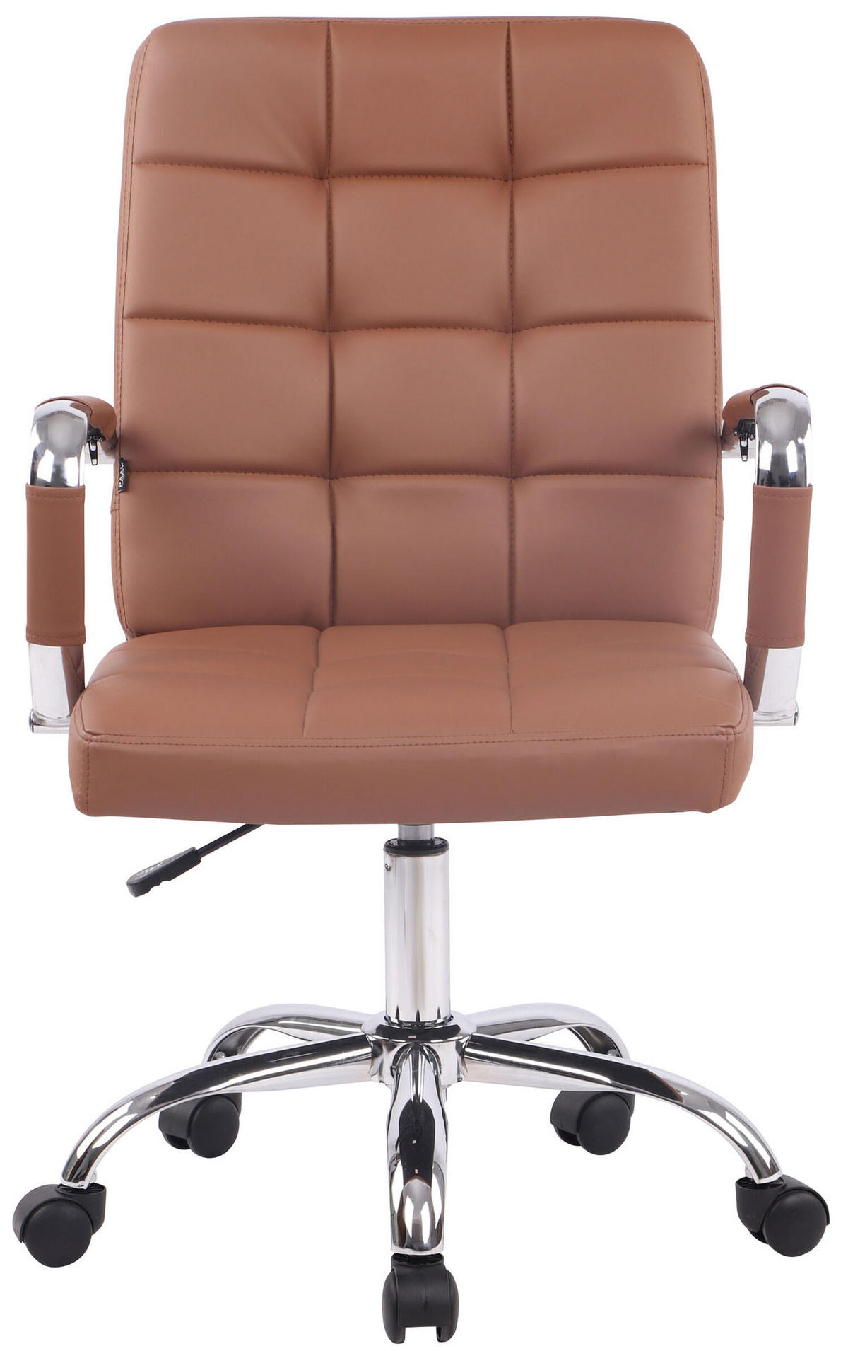 BÜROSTUHL Deal V1, Kunstleder Hellbraun - Hellbraun, Textil/Metall (56/104/62cm) - TPFLiving