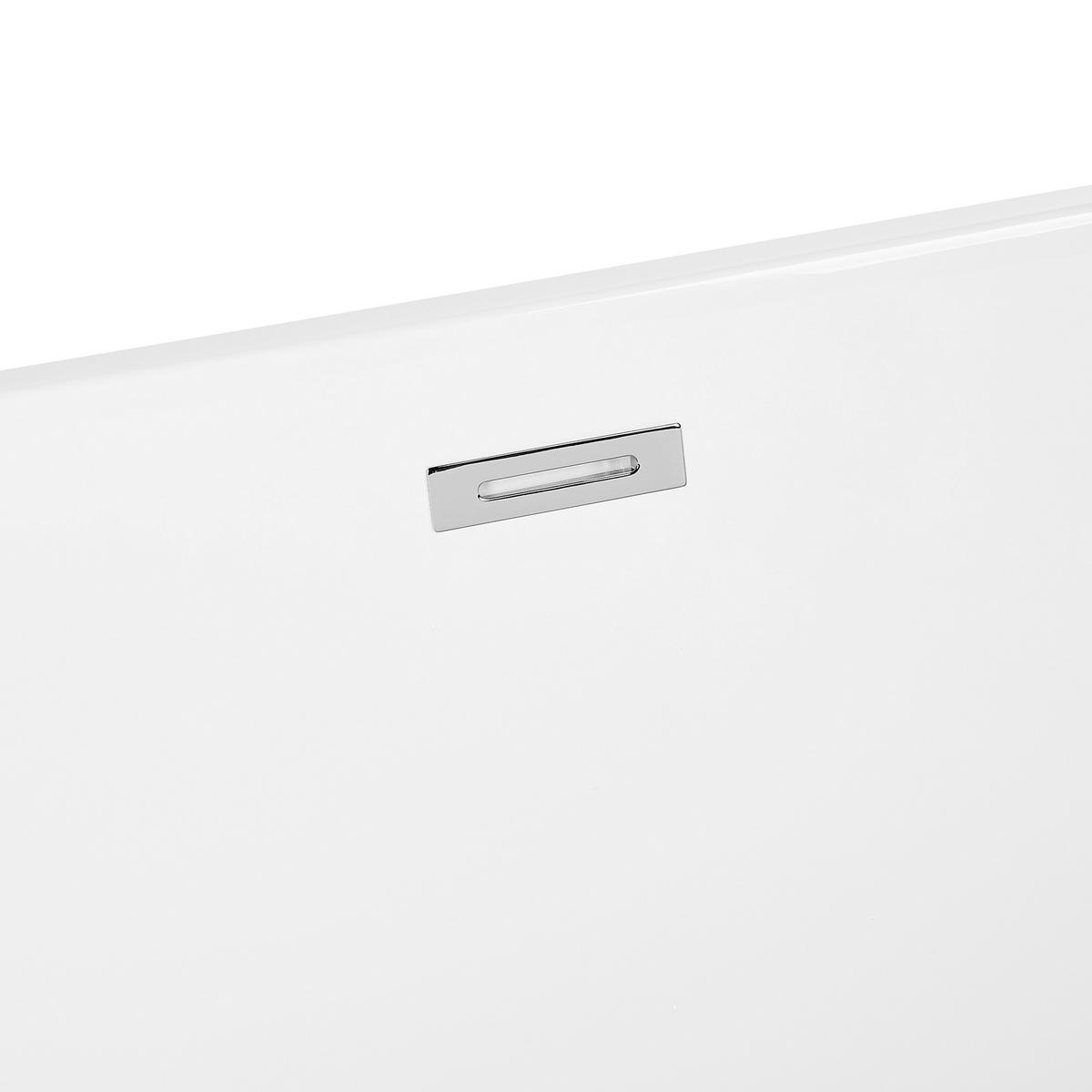 FREISTEHENDE BADEWANNE 80x169x58 cm weiß Gocta - Weiß, Kunststoff (80/58/169cm) - Beliani