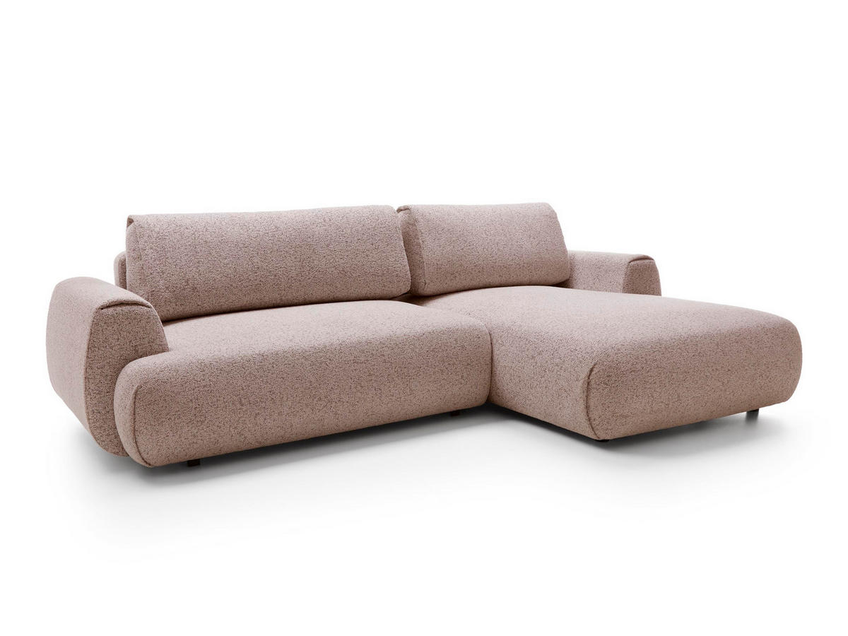 ECKSOFA Morena Rosa, mit Schlaffunktion, rechte seite - Rosa, Holzwerkstoff/Textil (270/167cm) - Bettso