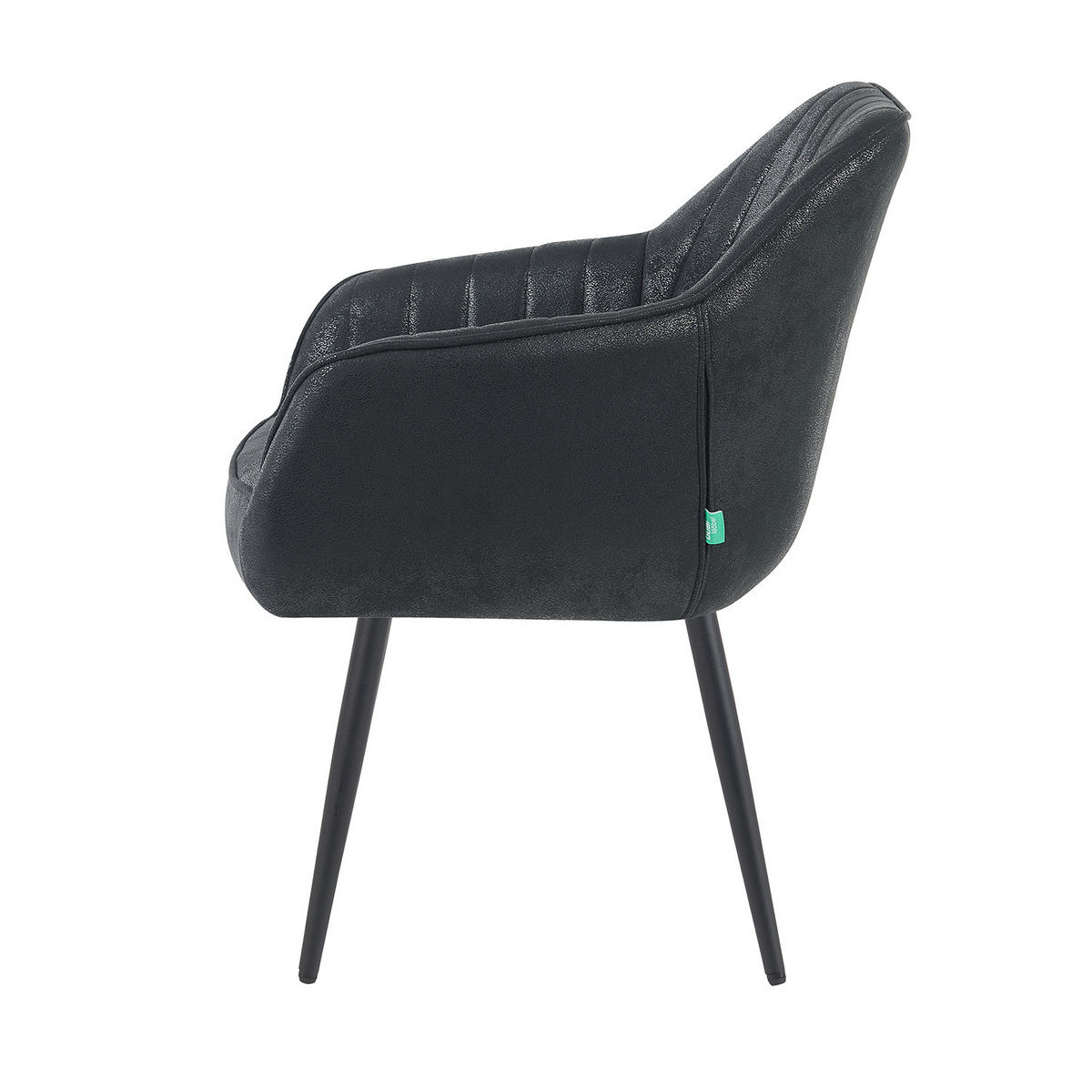 ESSZIMMERSTUHL Mika-Bela - Schwarz, Textil/Metall (60/82/61cm) - DUBI Möbel