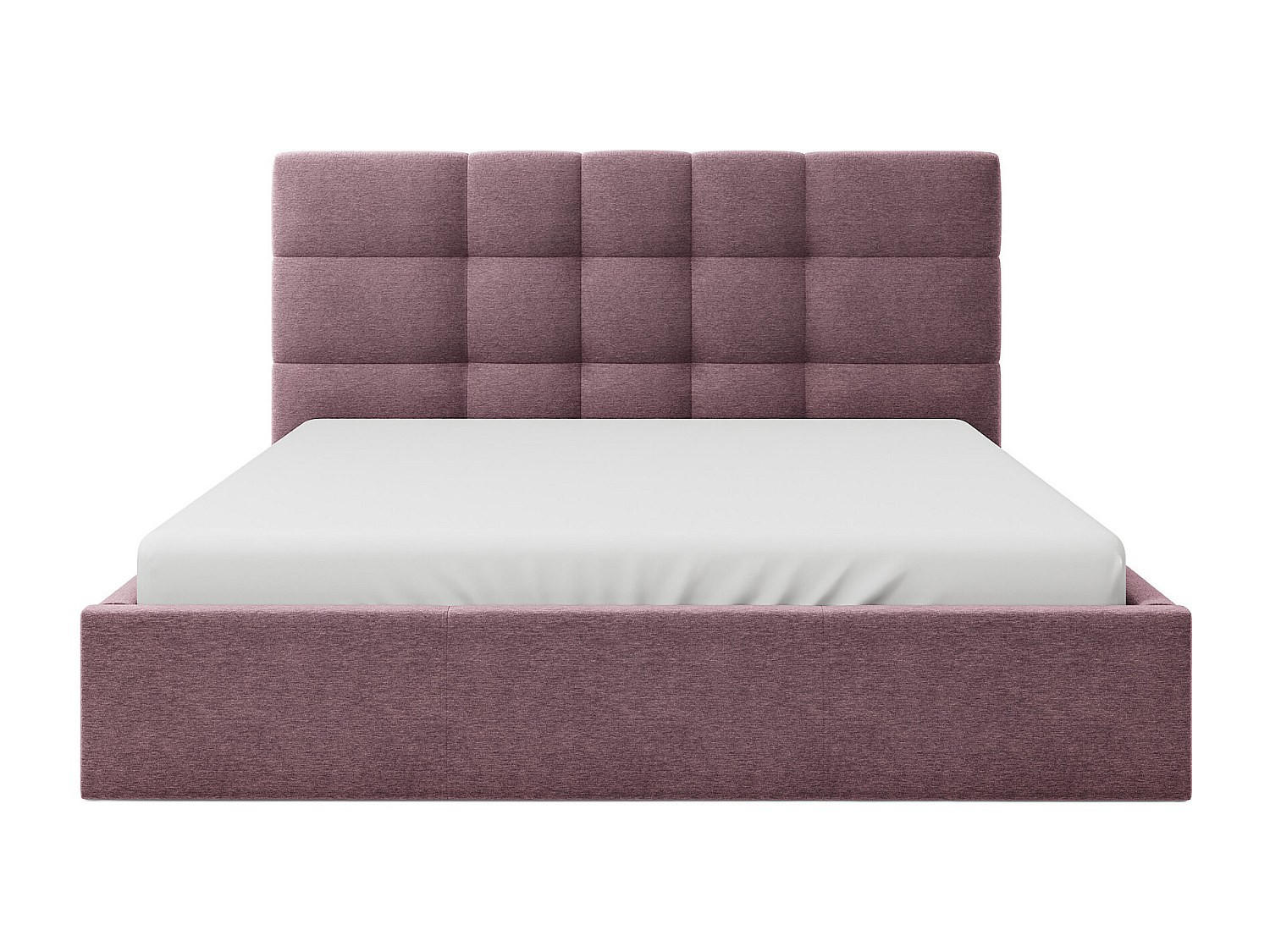 BETT mit Bettkasten - 2 Personen - Stoff - Bordeaux - - Bordeaux, Textil (180/200cm) - Vente-Unique