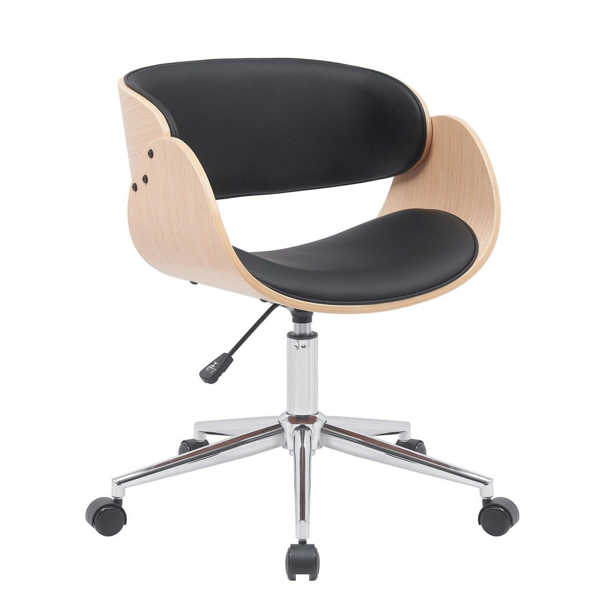 BÜROSTUHL H72 cm – JUNON - Schwarz, Textil (52/72/63cm) - Calicosy