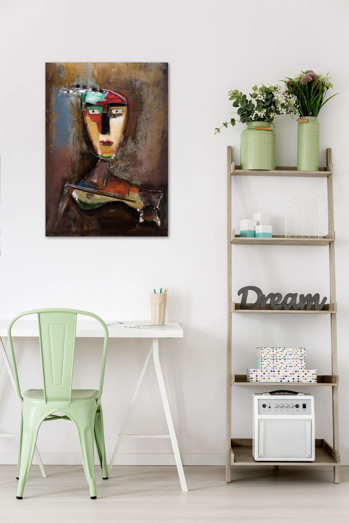 METALLBILD Bunt 75/100 cm - Multicolor, Metall (4.74/100cm) - KUNSTLOFT