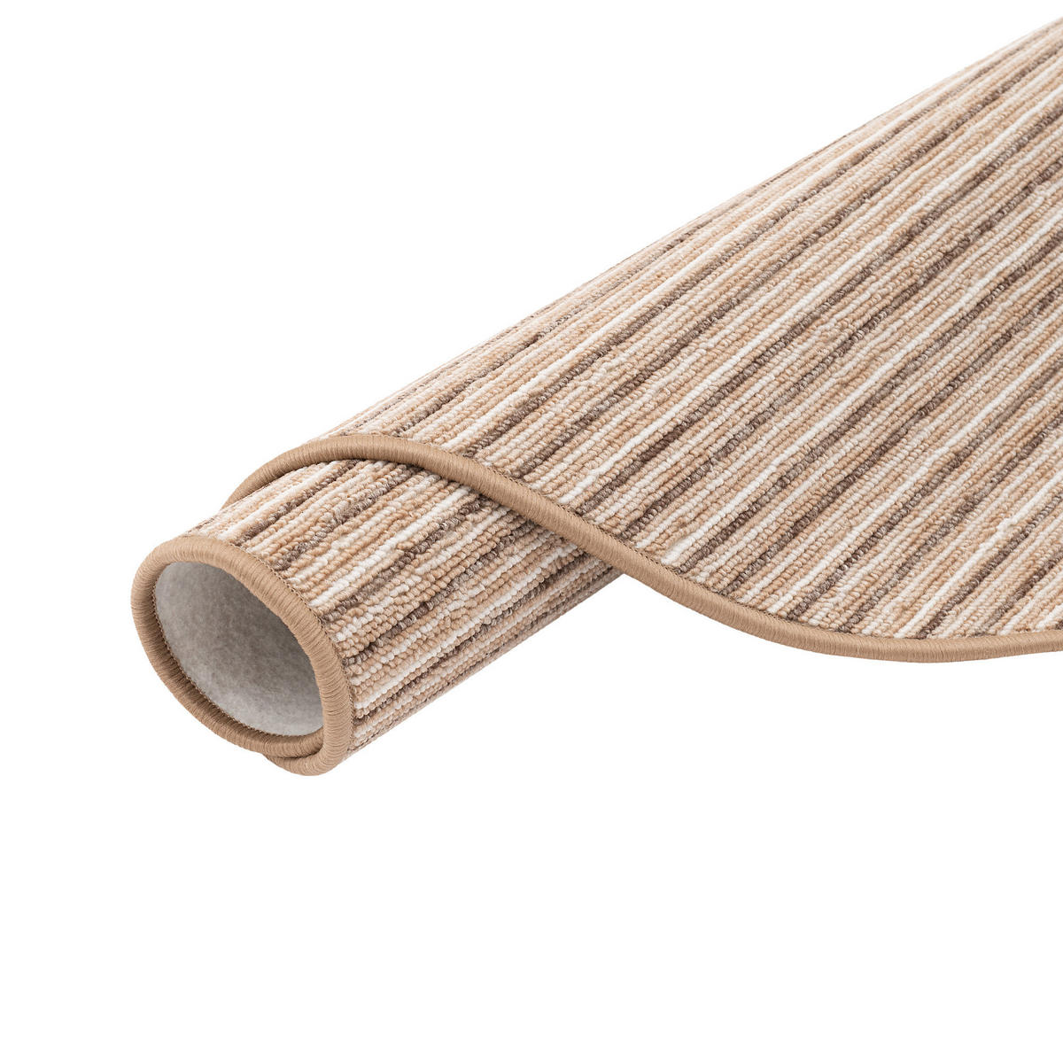 STREIFENBERBER TEPPICH MARTA RUND - Beige, Textil (133/133cm) - Snapstyle