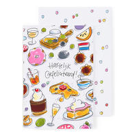 GRUSSKARTE Herzlichen Glückwunsch in Bunt - 17 x 11,5cm - Multicolor, Papier (11.5/0.2cm) - Blond Amsterdam