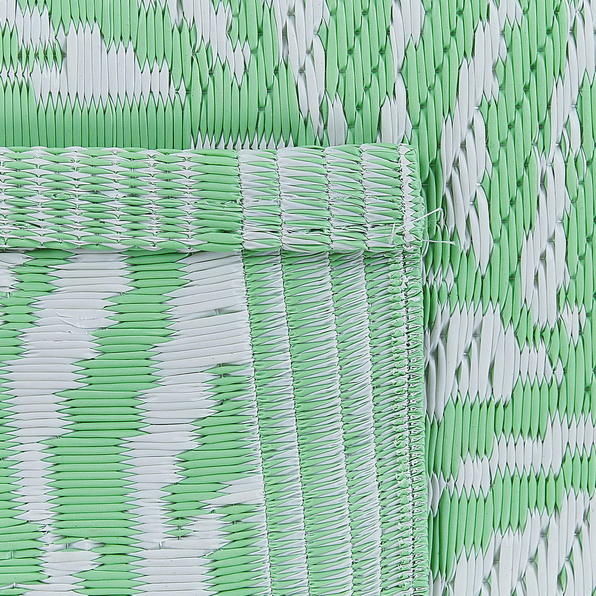 OUTDOOR-TEPPICH Kota 180/120 cm - Hellgrün, Kunststoff (120/180cm) - Beliani