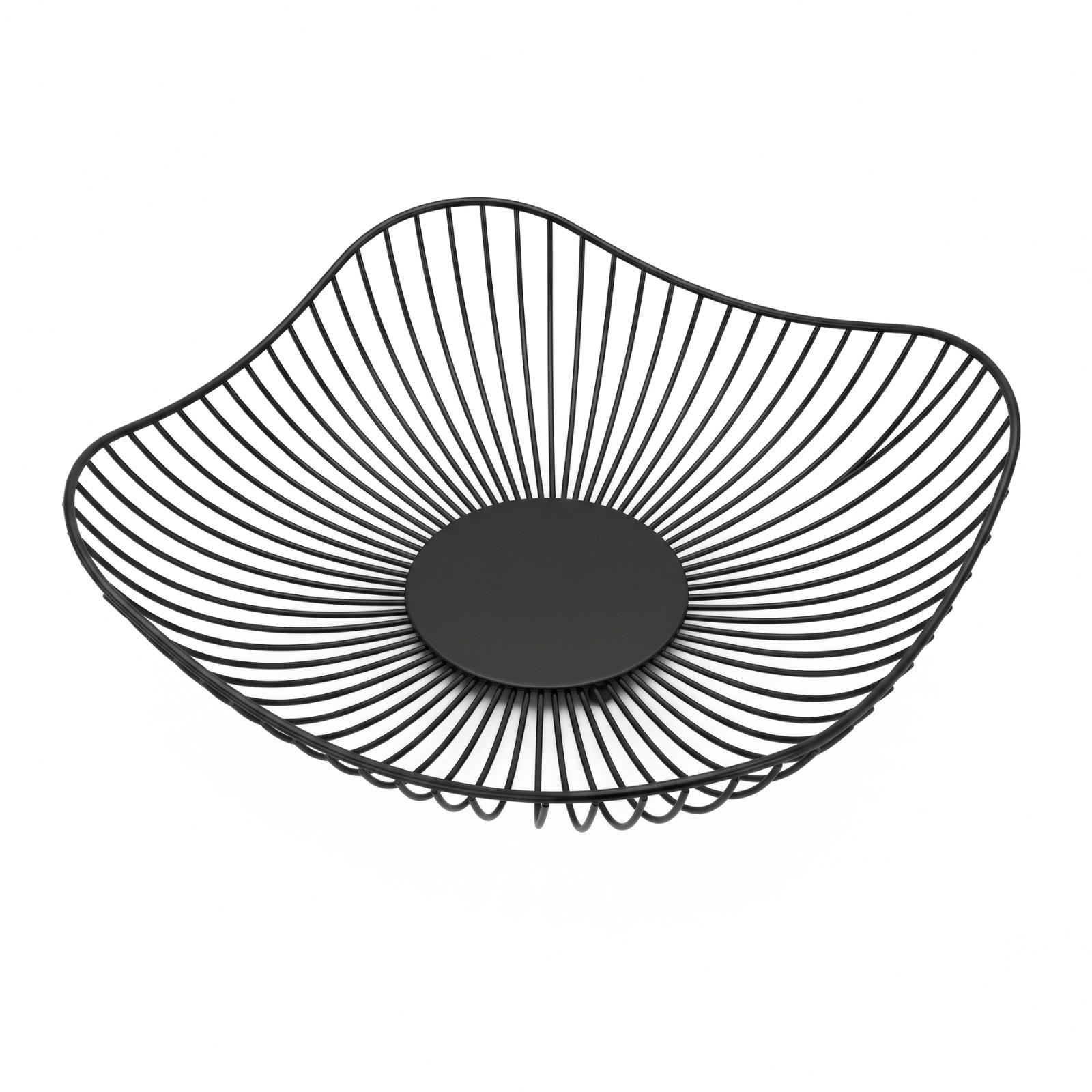 Aromelio Metallfruchtkorb Schwarz 8 cm