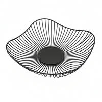 METALLFRUCHTKORB durchbrochen Schwarz 28/28/8 cm - Schwarz, Metall (8cm) - AROMELIO