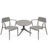GARTENMÖBEL-SET GALIO, 3-tlg - Graubraun, Kunststoff - KONSIMO®