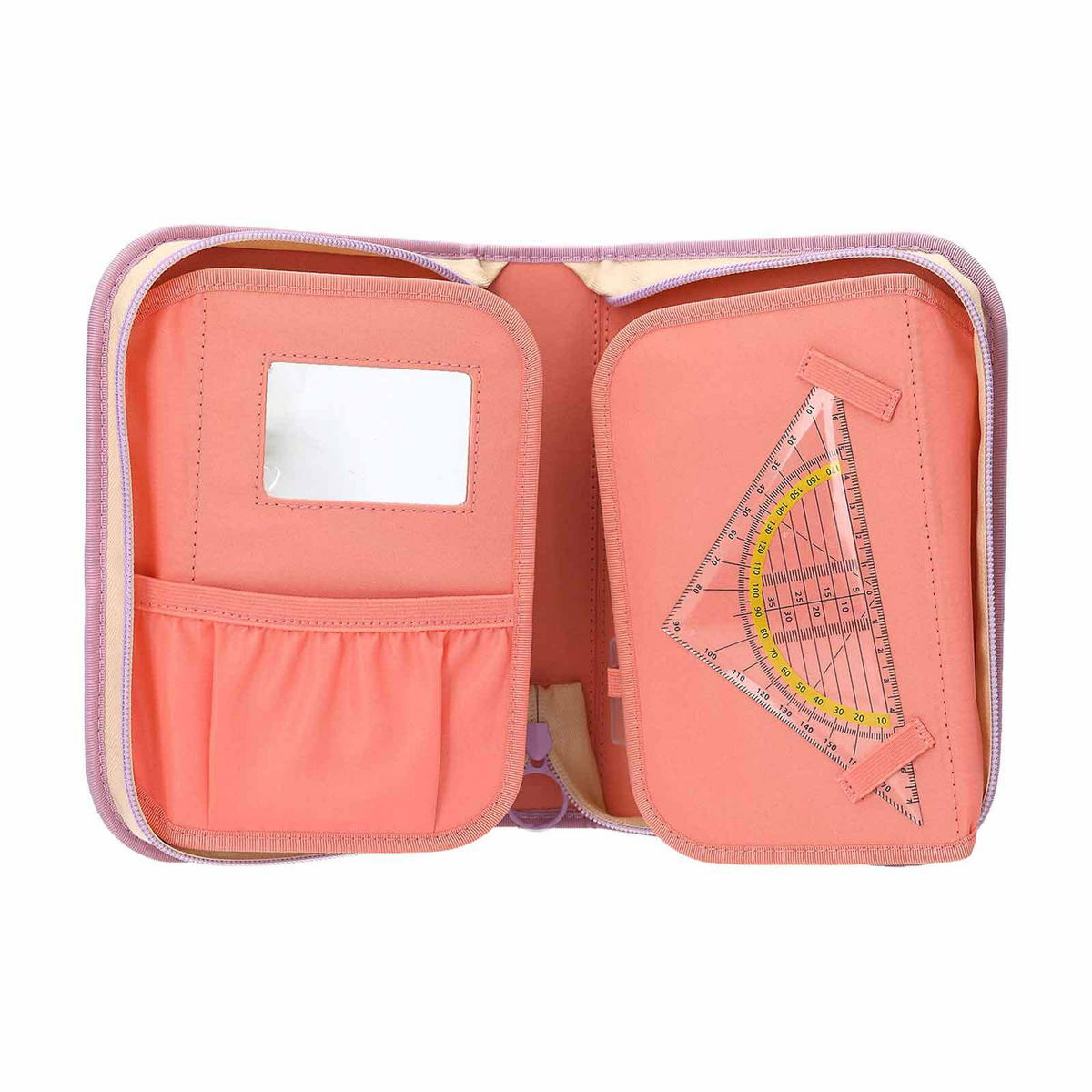 DELUXE FEDERTASCHE GIRL POWER INKL. STIFTE TOPModel violett 5 x 15,5 x 22 cm - Violett, Kunststoff (15.5/22/5cm) - Depesche Germany