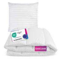 BETTENSET Bettdecke und Kopfkissen 135/200 cm Microfaser Ganzjahresdecke - Weiß, Textil (135/200cm) - wometo