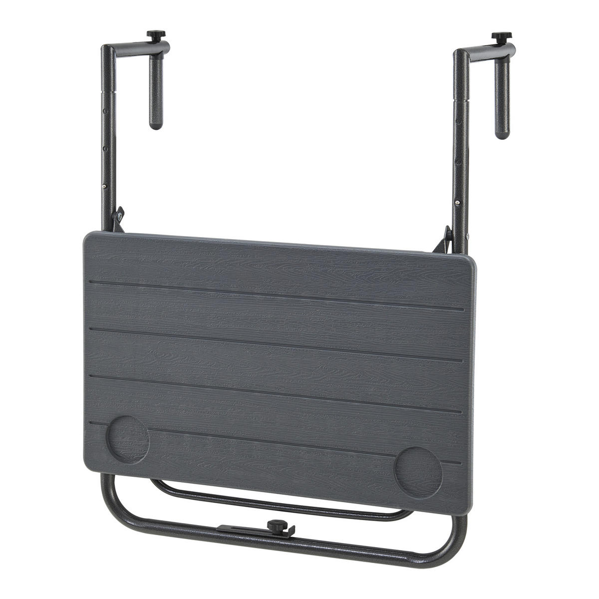 BALKONHÄNGETISCH Badolato - Dunkelgrau, Metall (60/60/83.5cm) - [en.casa]