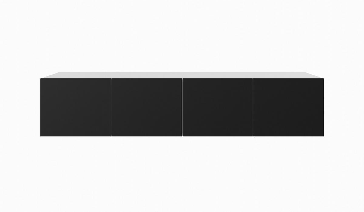 TV-SCHRANK LIO - Schwarz/Weiß, Holzwerkstoff (200/41/40cm) - Meblini