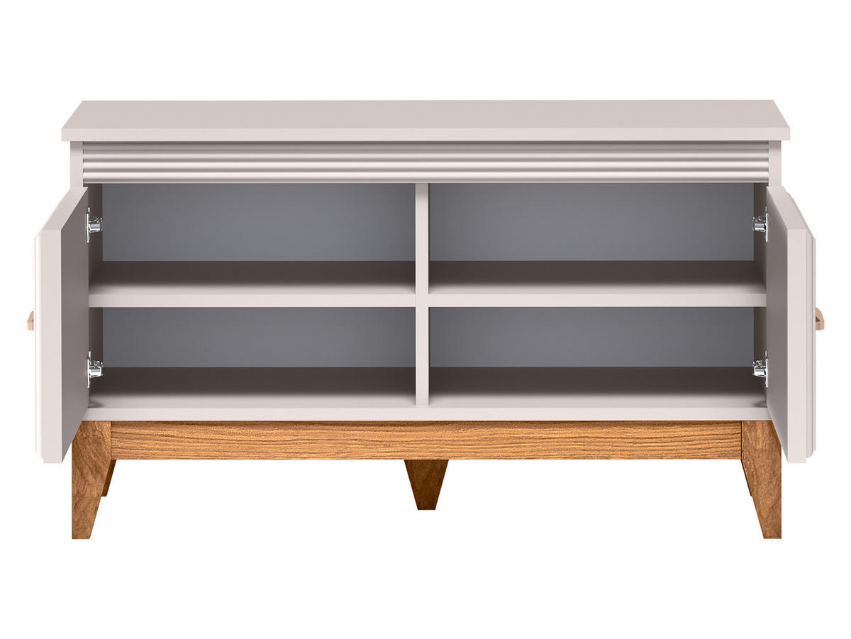 SCHUHSCHRANK Windsor W-20 mit Sitzfläche - Kaschmir/Goldfarben, Holz/Holzwerkstoff (92/53/35cm) - MIRJAN24