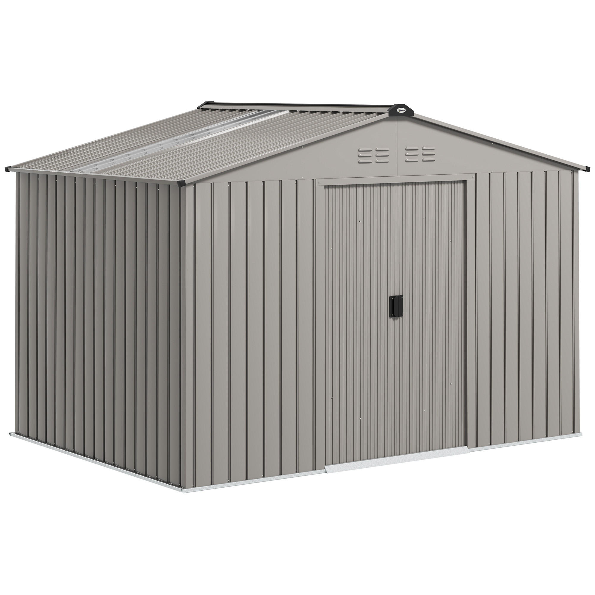 GARTENHAUS Grau 277.0/195.0/192.0cm - Grau, Metall (195/192/277cm)
