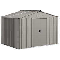 GARTENHAUS Grau 277.0/195.0/192.0cm - Grau, Metall (195/192/277cm)