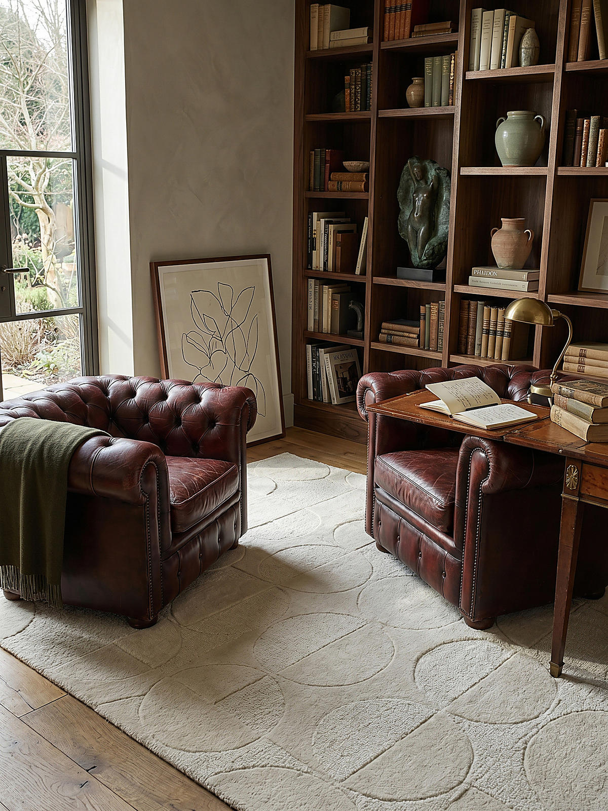 WOLLTEPPICH DEBEN, geometrisch, aus Wolle, Elfenbein, 120 x 170 cm - Beige, Textil (120/170cm) - KADIMA DESIGN