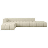 ECKSOFA modulares Sofa Zuvon-L2 - 387x177x70 cm Beige - Beige, Holzwerkstoff/Textil (387/177cm) - ALTDECOR
