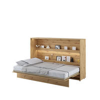SCHRANKBETT BC-05 - 120x200cm Horizontal - Artisan Eiche mit Matratze - Eiche Artisan, Holzwerkstoff (200/120cm) - Meblini