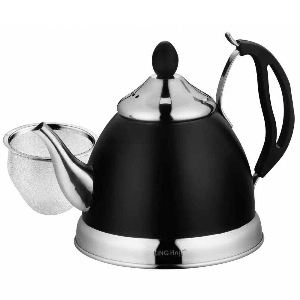 WASSERKESSEL Schwarz 16/16/14 cm KH1538 - Schwarz, Metall (16cm) - Kinghoff 