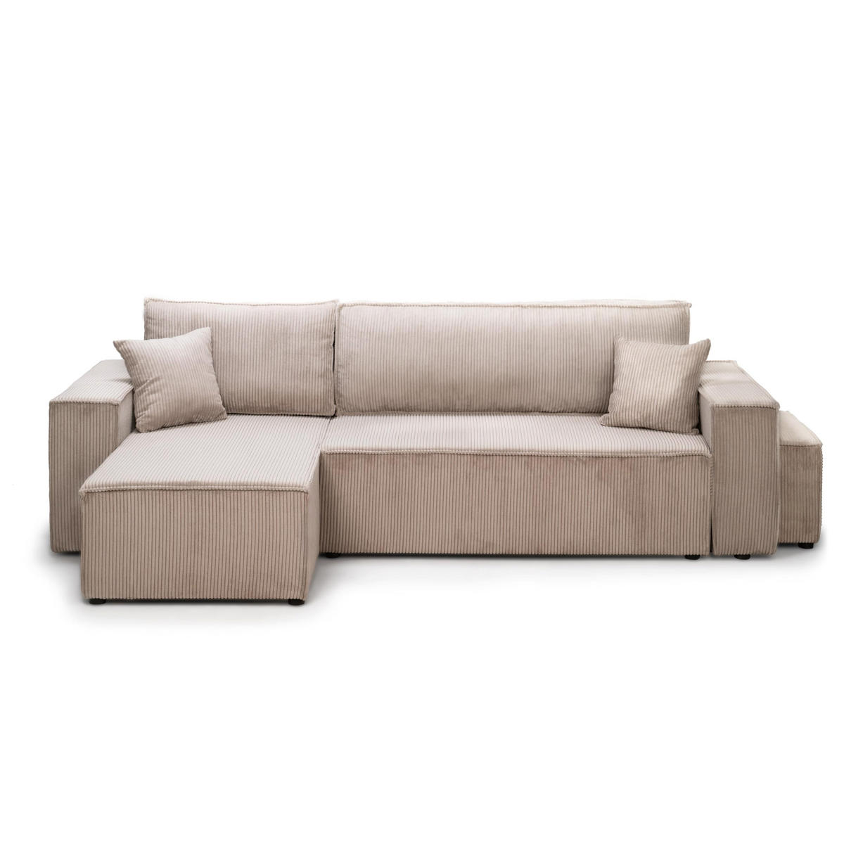 ECKSOFA Klara Creme - Creme, Textil (244/83/142cm) - Pillovely