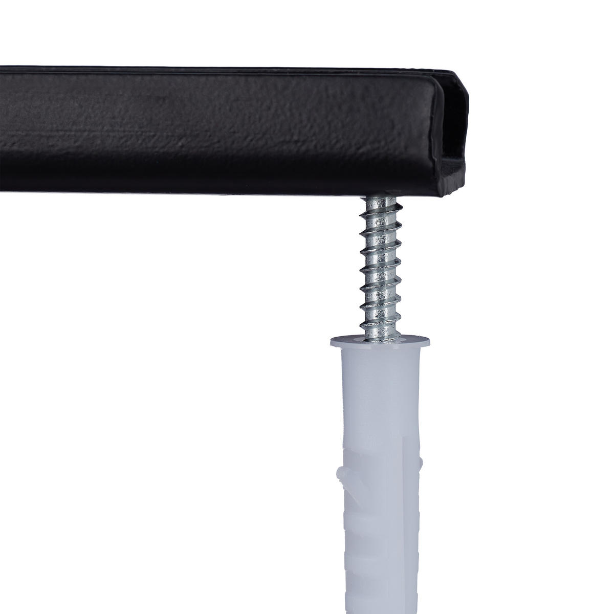 3XMAGNETLEISTE - Schwarz, Metall (30/2.5/1.5cm) - Relaxdays