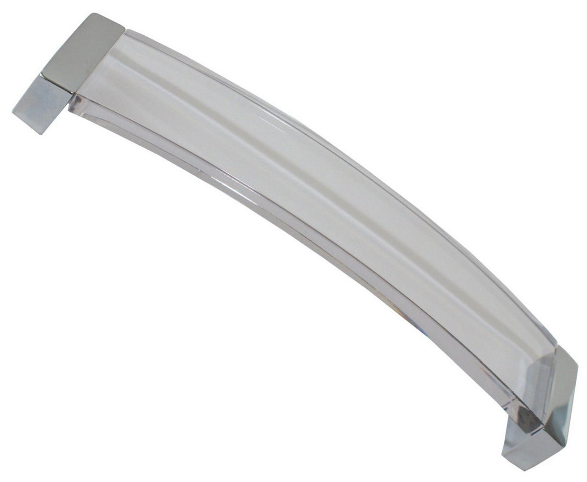 MÖBELGRIFF BA 160mm, Küchengriff Acrylglas & Chrom glänzend - Chromfarben, Metall (3.2/2.8/17cm)