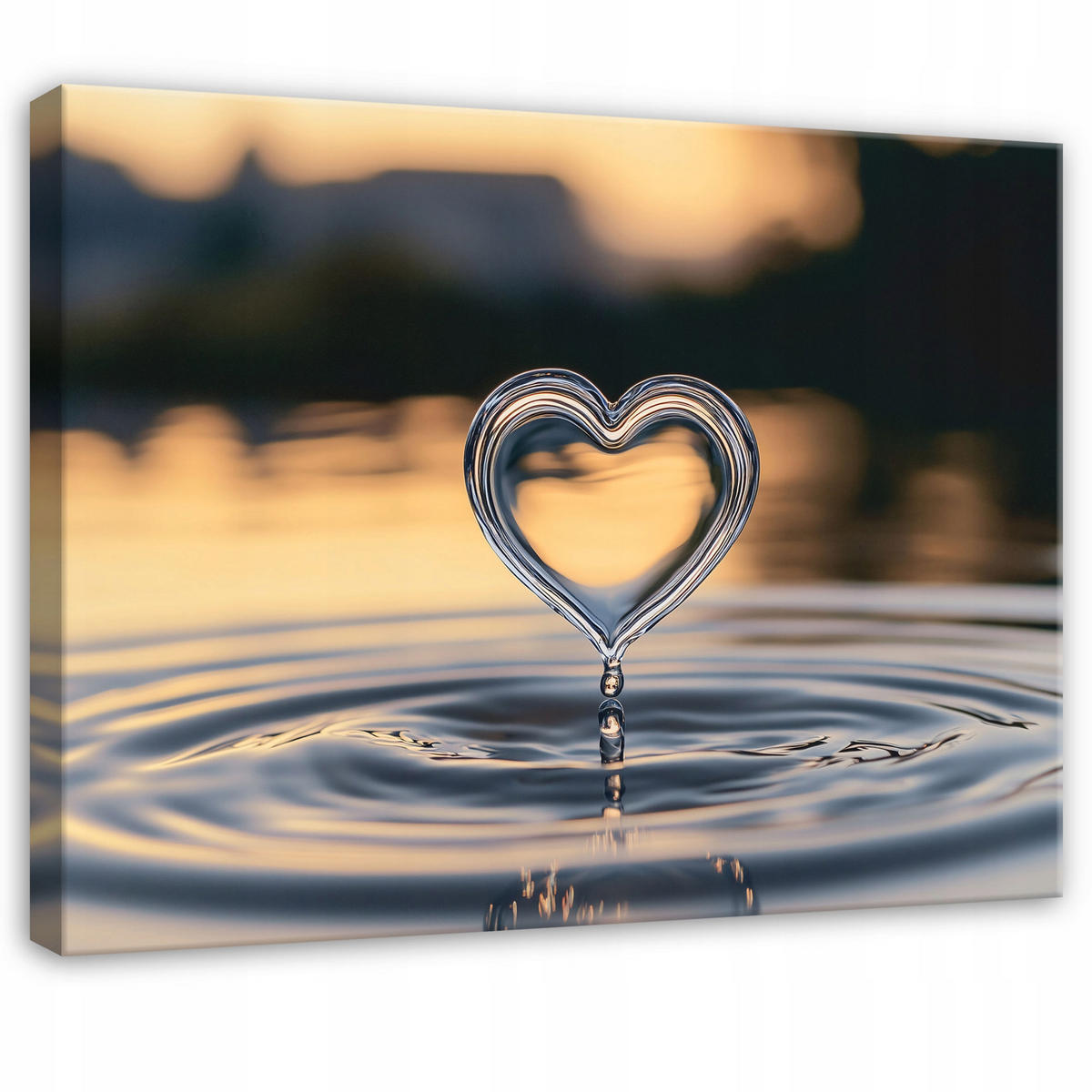 WANDBILD XXL Abstrakt Herz Beige Modern Wohnzimmer 120x80 - Beige, Holzwerkstoff (120/80cm) - Wallarena