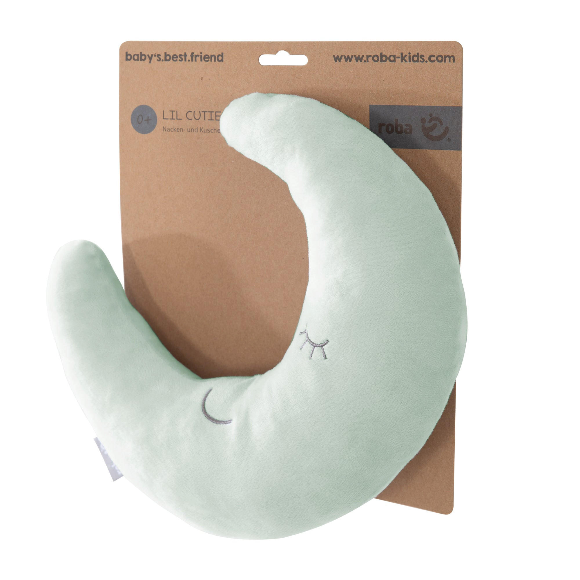 NACKENKISSEN Mond grün - Grün, Textil (25/8cm) - Roba