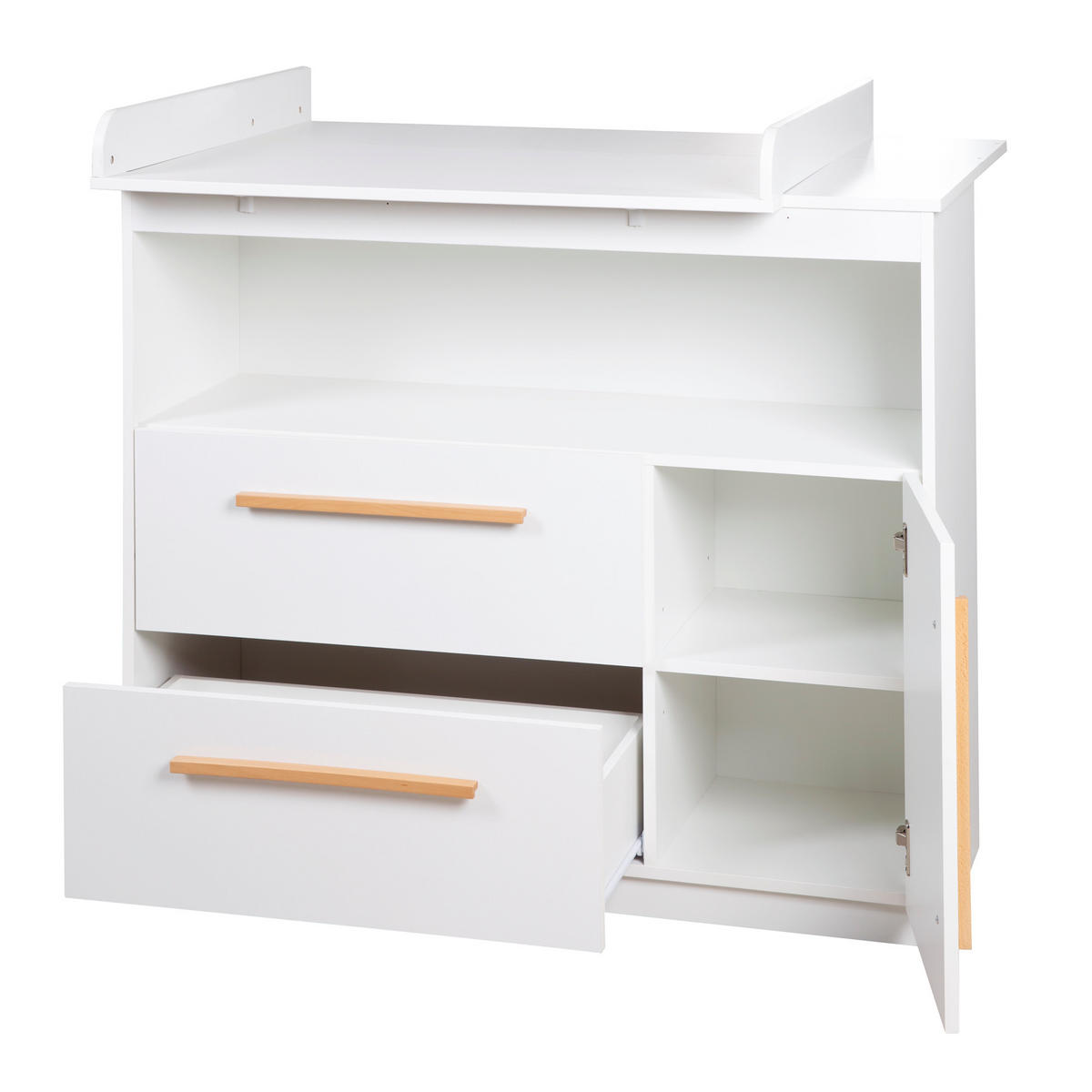 WICKELKOMMODE Lilo - Weiß, Holz/Holzwerkstoff (107/98/75cm) - Roba