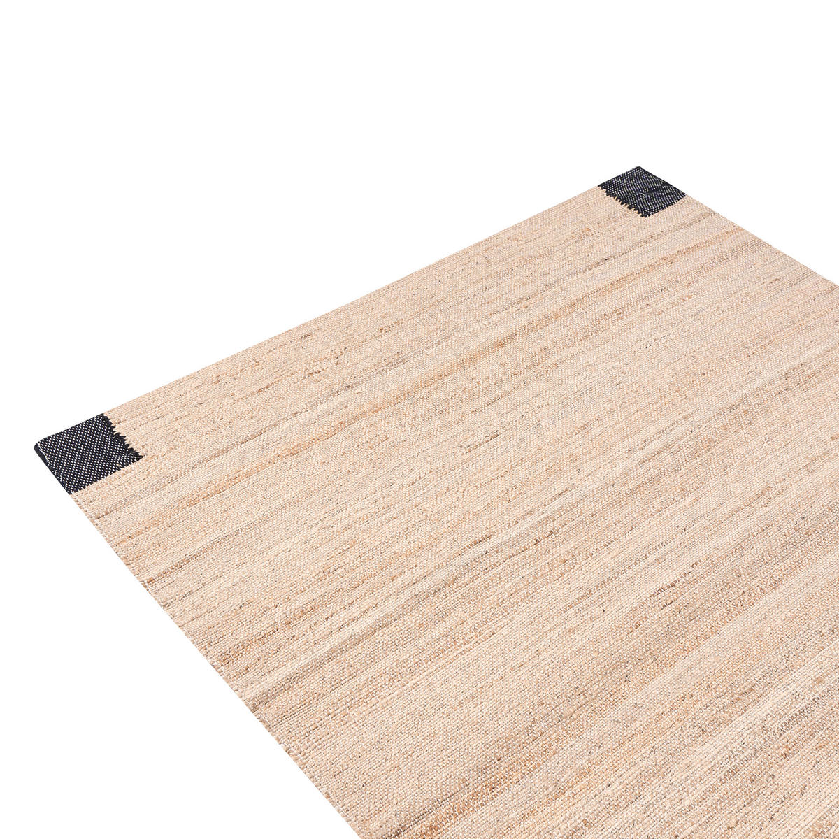 KOBEREC Černý/Béžový 160/230 cm Juta Amravati - béžová, textil (160/230cm) - Beliani