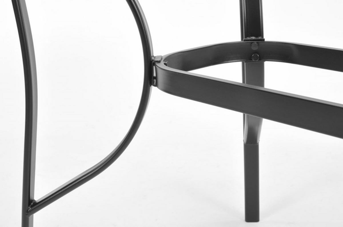 GARTENTISCH Porto, mit Schwarz Beine - Schwarz, Glas/Holzwerkstoff (90/150/72cm) - Bettso