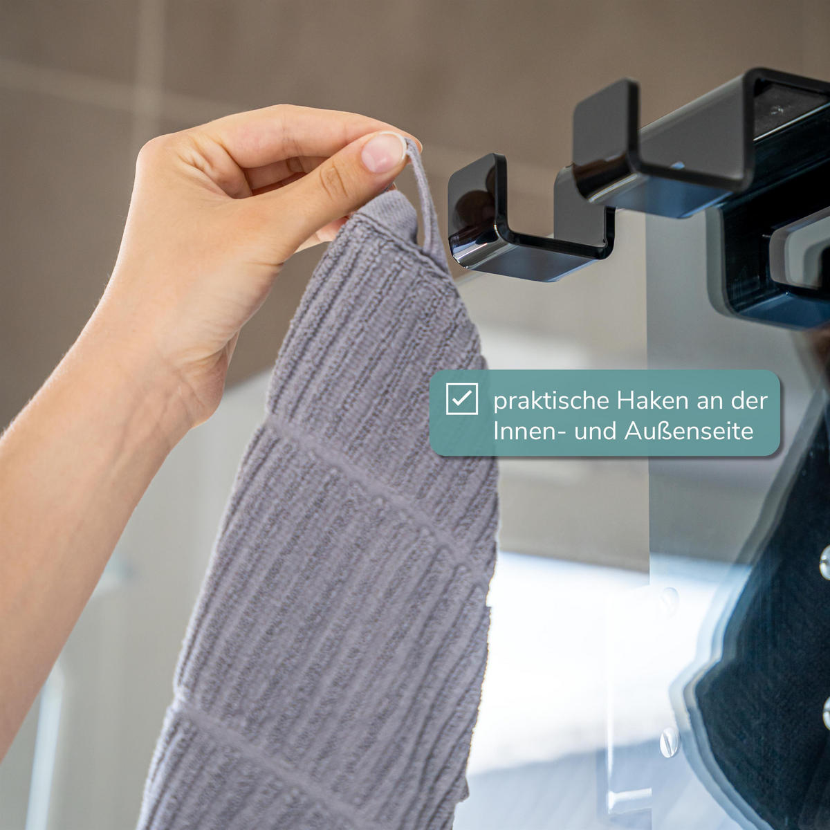 DUSCHREGAL, schwarz, Acryl - Schwarz, Kunststoff (27/56/18.5cm) - bremermann