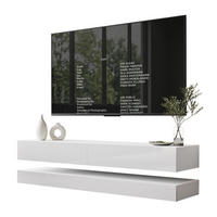 TV-RACK SKY 140 cm, Weiß hochglanz - Weiß, Holzwerkstoff (140/25/34cm) - Lookway