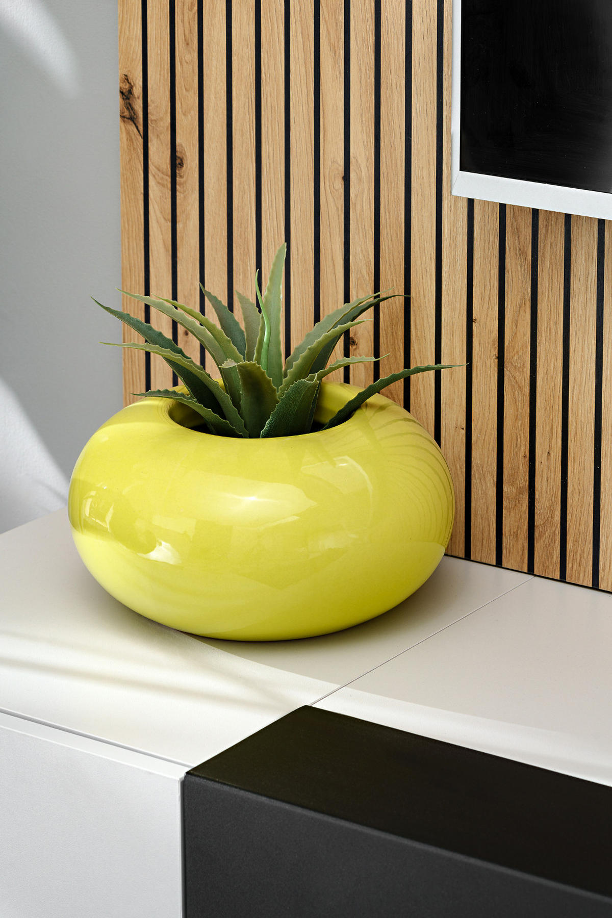 TV-LOWBOARD grau, Eiche Artisan 160, TV-Unterschrank mit Ethanpol Kamin und Akustikpaneel - Hellgrau/Schwarz, Glas/Holzwerkstoff (160/148/35cm) - Inn.Furn