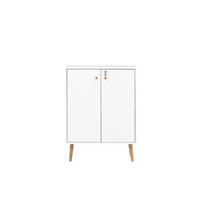 AKTENSCHRANK Grizzly 86x40x40 cm 2 Fächern & 2 abschließbare Flügeltüren Weiß - Weiß, Holz (40/86/40cm) - PROREGAL