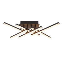 LED-DECKENLEUCHTE Kristallglanz 50/36/13 cm - Schwarz, Metall (50/36/13cm) - Nettlife