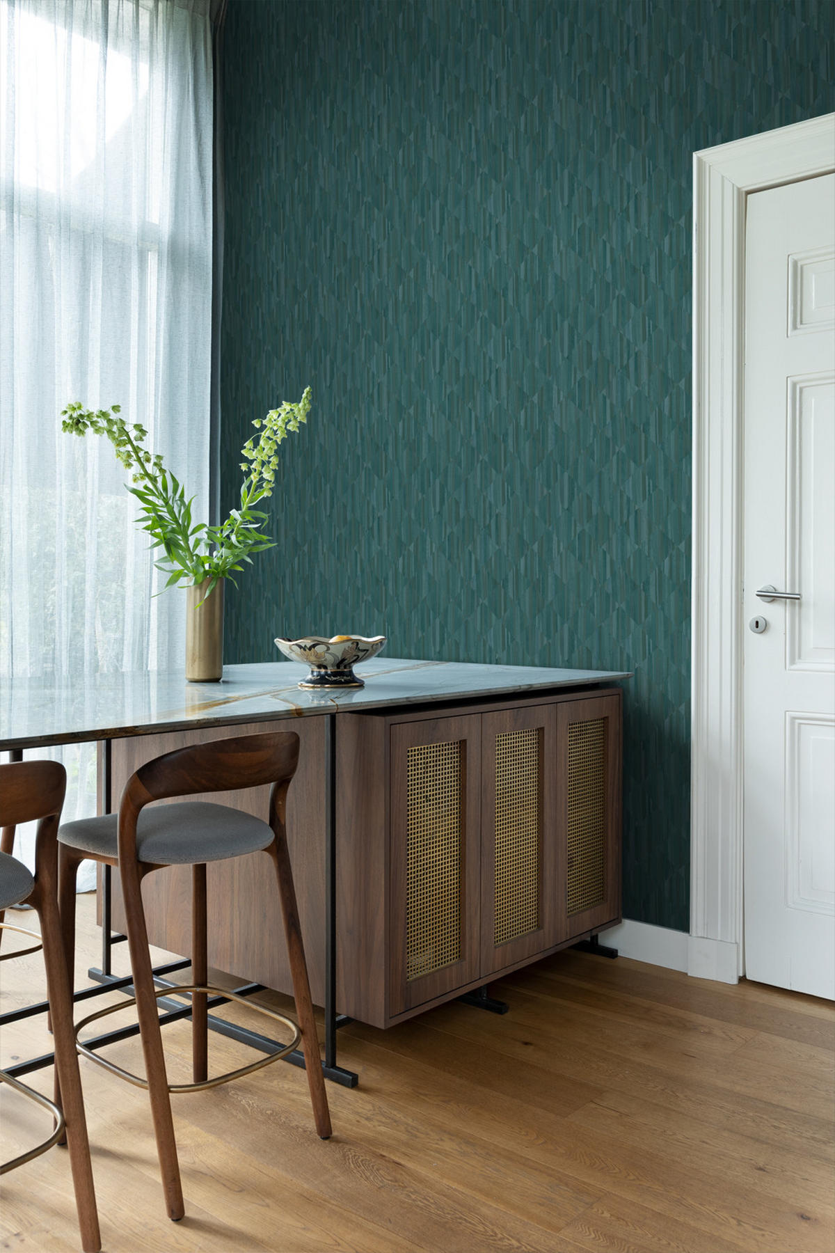 TAPETE 3D Holzoptik 50 x 900 cm - Blau, Papier (50/900cm) - Origin Wallcoverings
